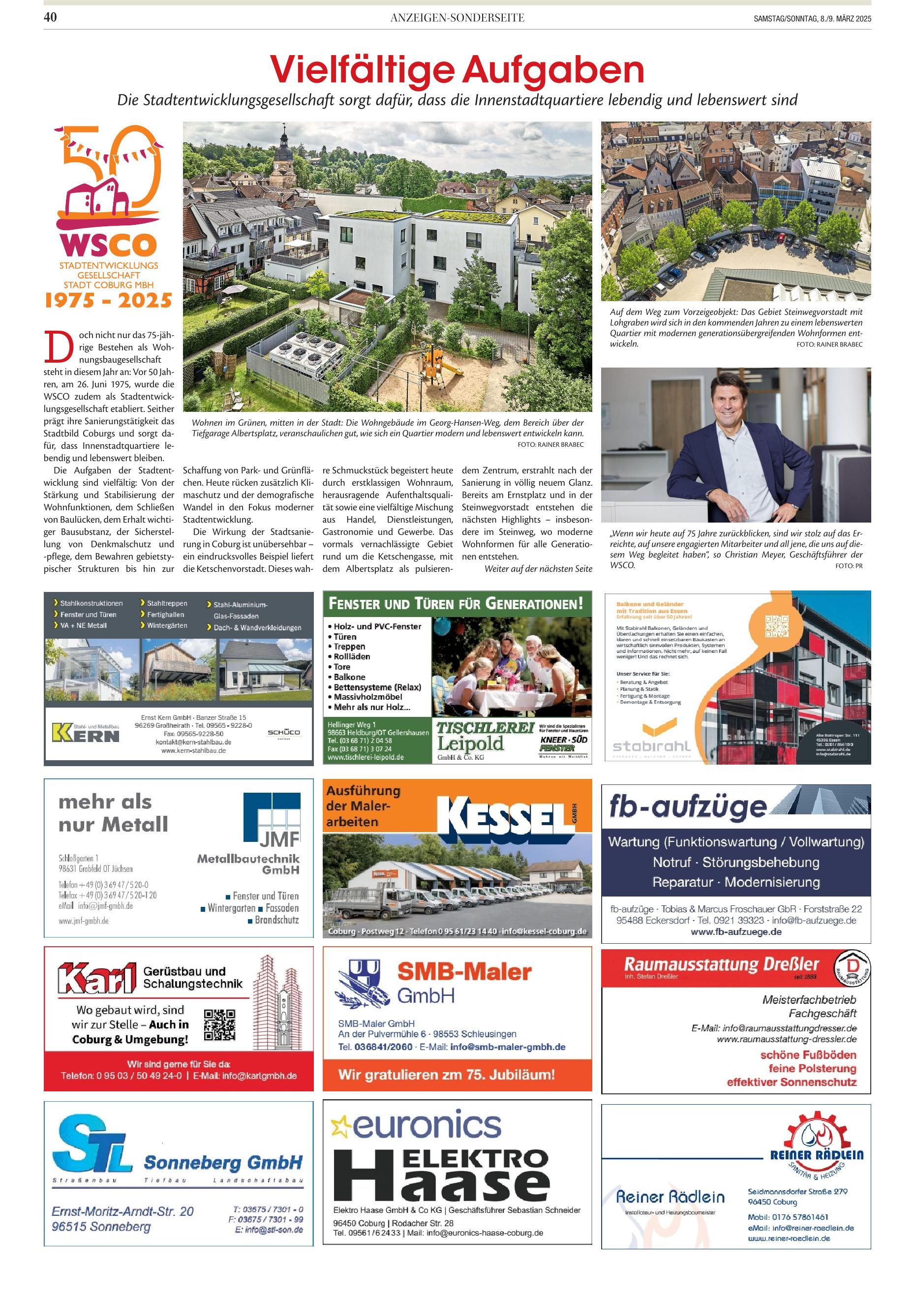 75 Jahre Wohnbau Coburg
