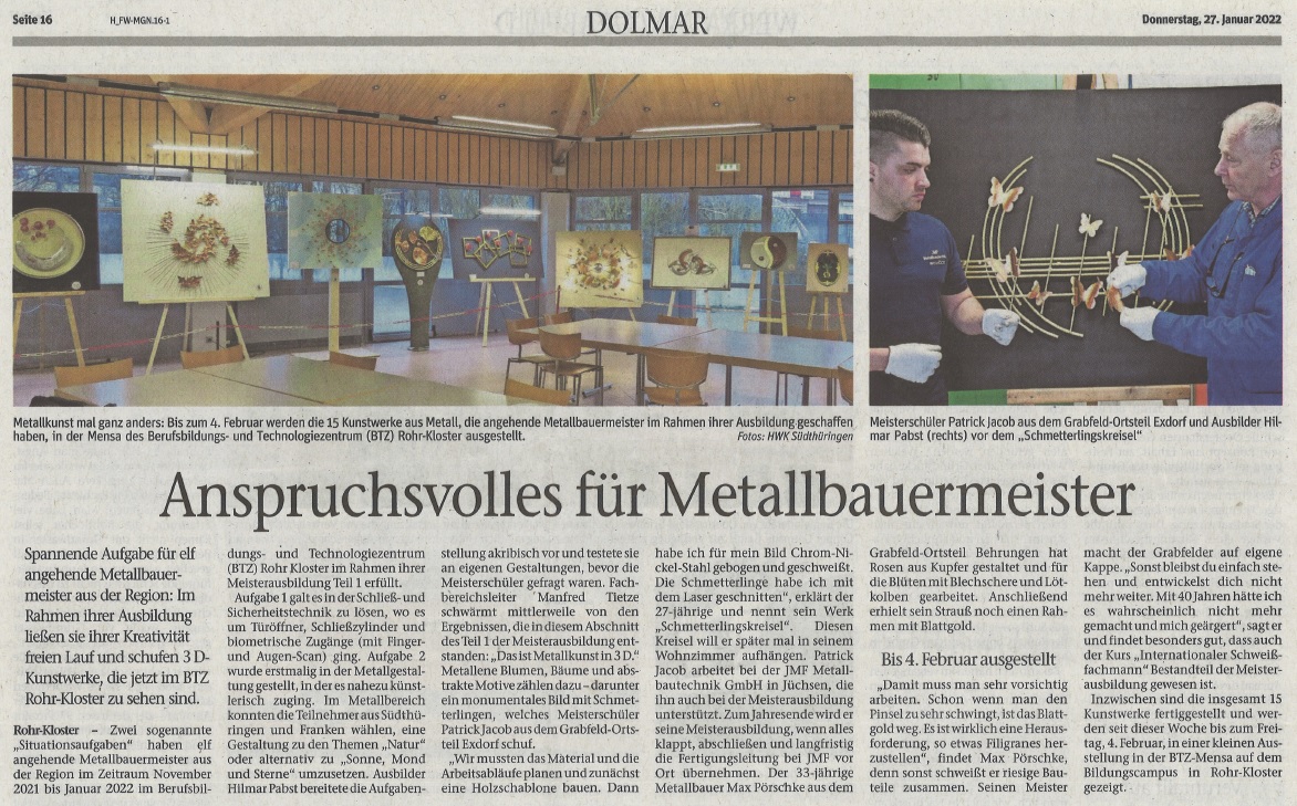 Anspruchsvolles für Metallbaumeister