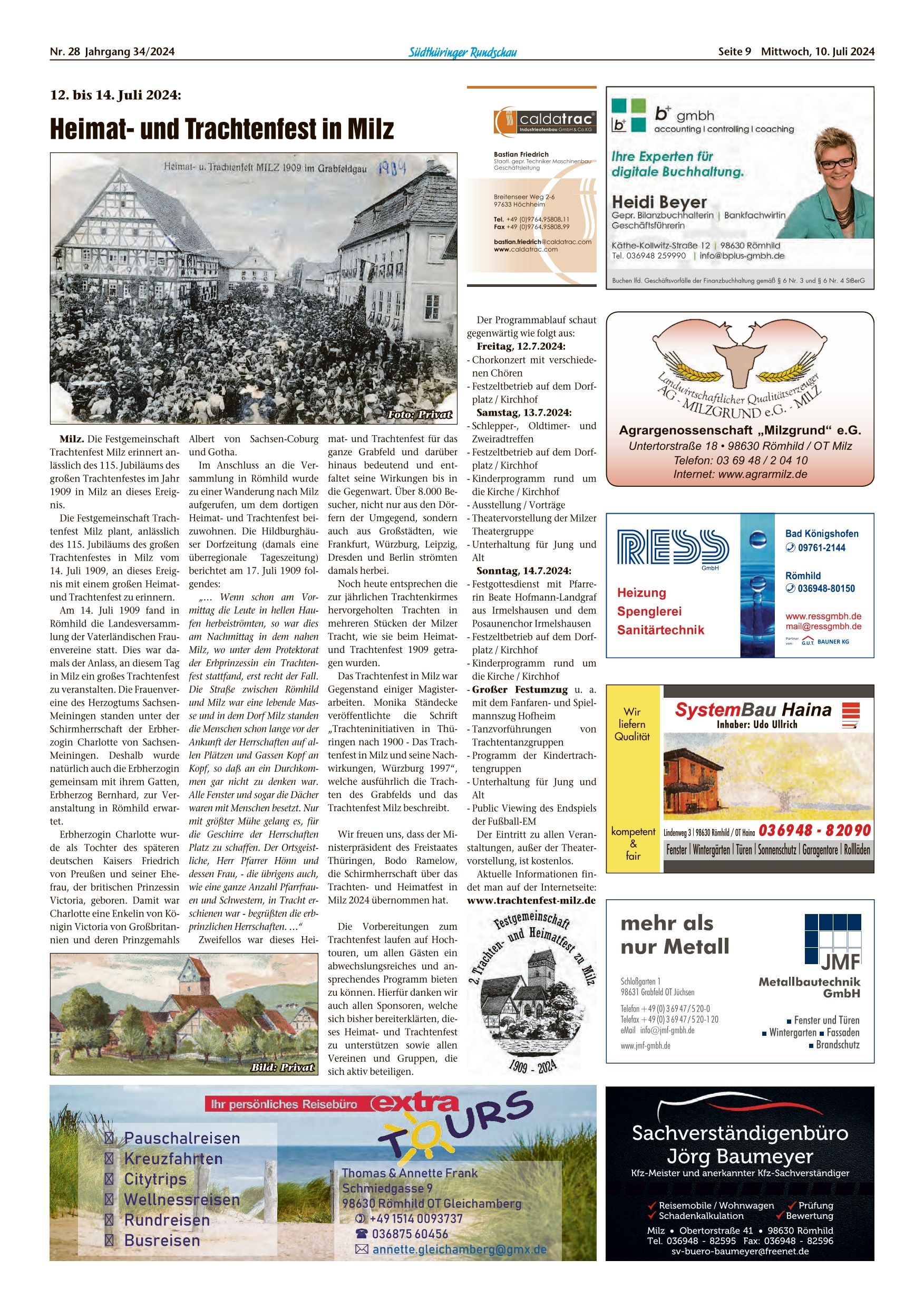 Heimat und Trachtenfest Milz