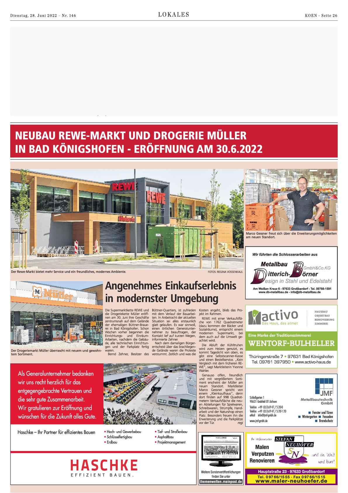 REWE und Müller Markt Bad Königshofen